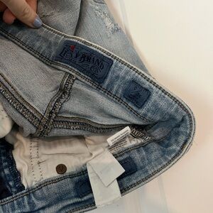 Ripped & Frayed Lucky Brand Skinny Jeans Light Denim Size 0/25